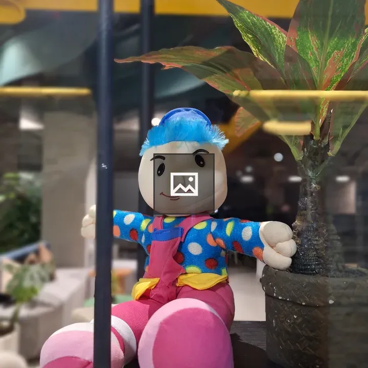 Doll on a Shelf with Plant