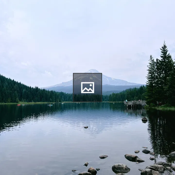 Scenic lake with Mount Hood
