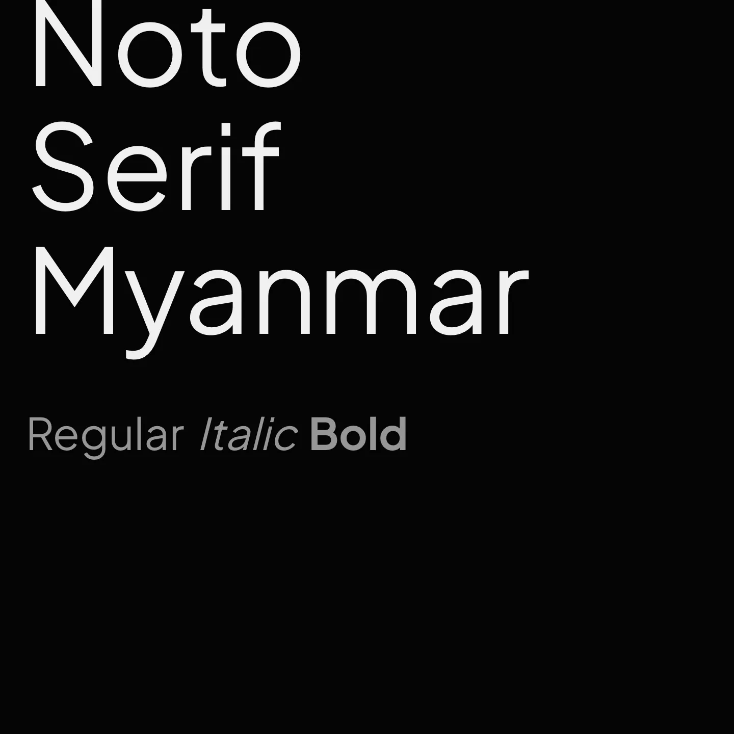 Noto Serif Myanmar