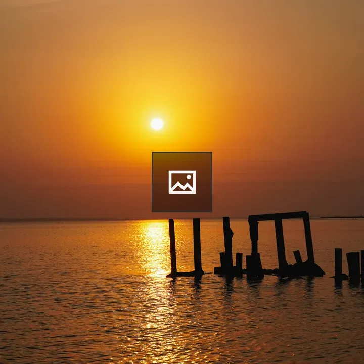 Sunset over tranquil waters