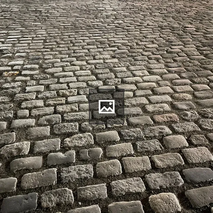 Pebble road in Thessaloniki