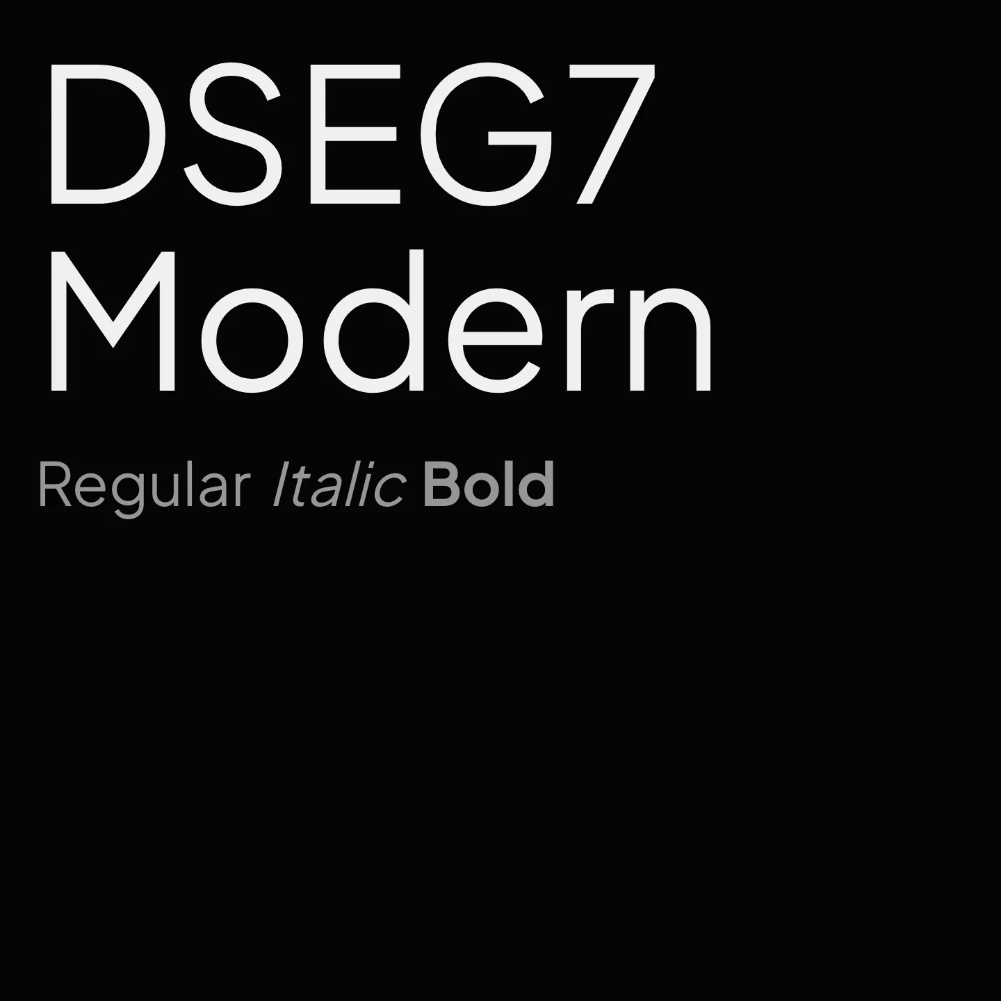 DSEG7 Modern