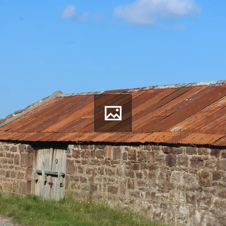 Old barn with tin roof