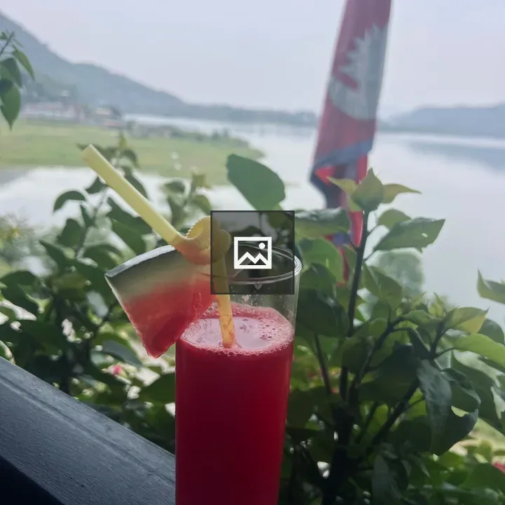 Refreshing red drink in glass