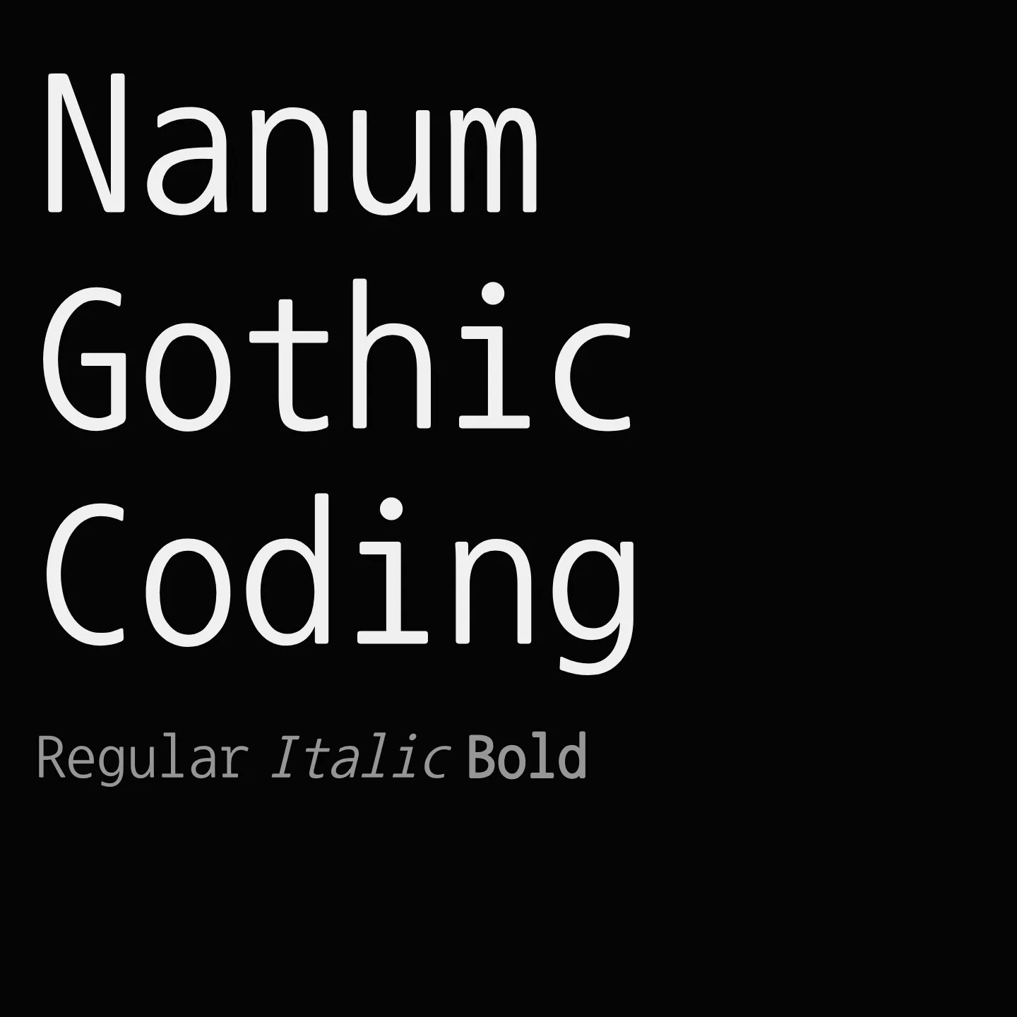 Nanum Gothic Coding