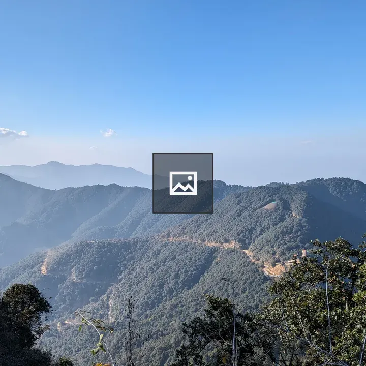 Forest-covered mountains in Nepal