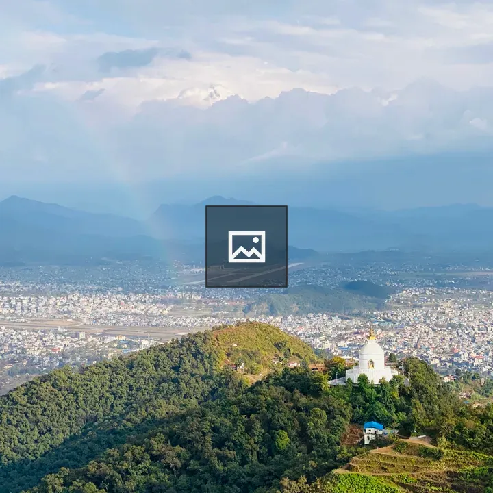 Birds-eye Buddhist Temple on Hill