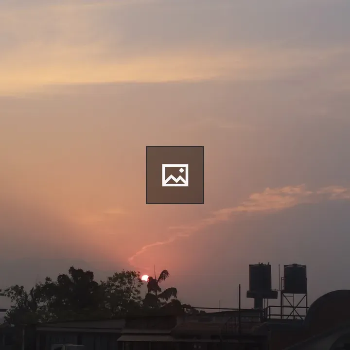 Sunset with House in Background