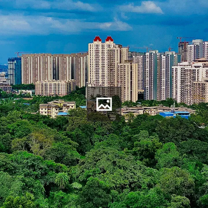 Skyline of Mumbai and Thane