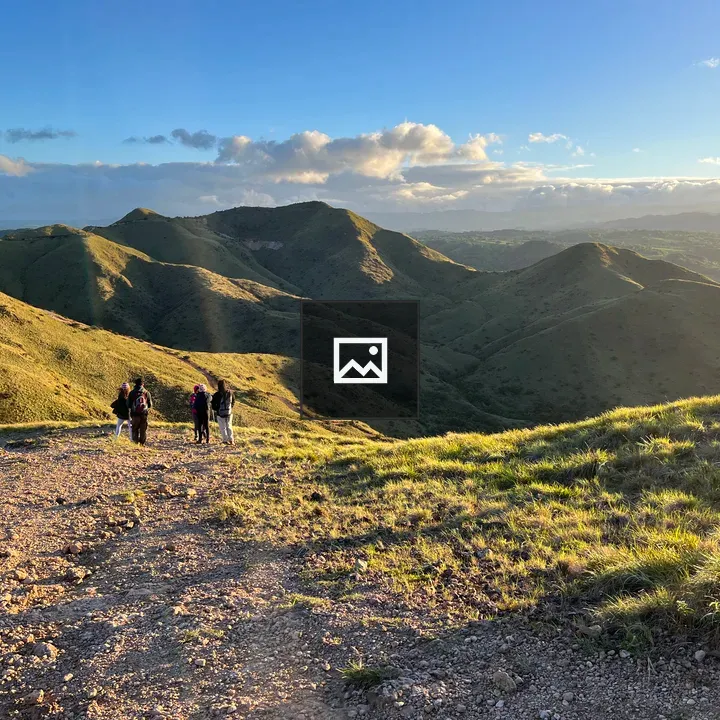 Group of hikers on mountain trail