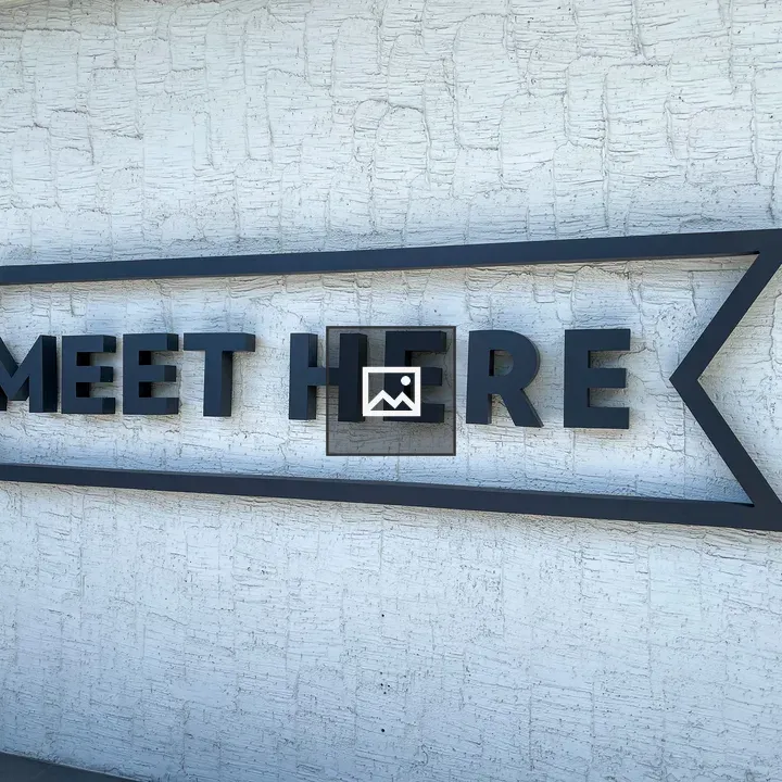 Meet Here Sign at Conference Center