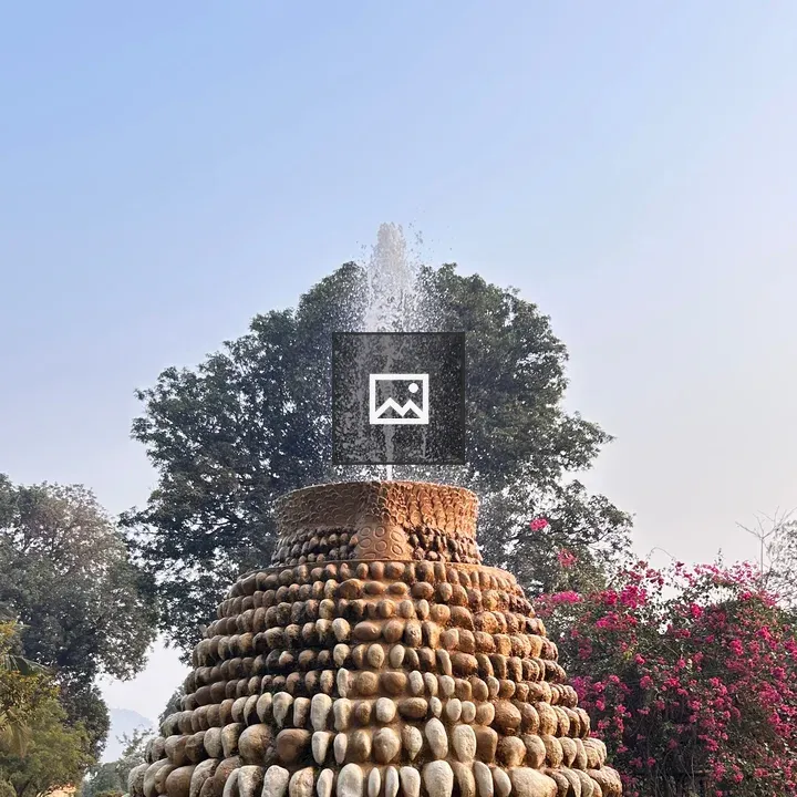 Tiered Stone Sculpture with Water