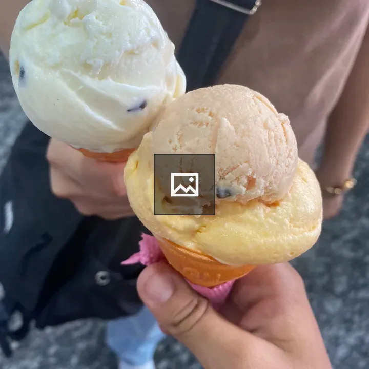 Two ice cream cones
