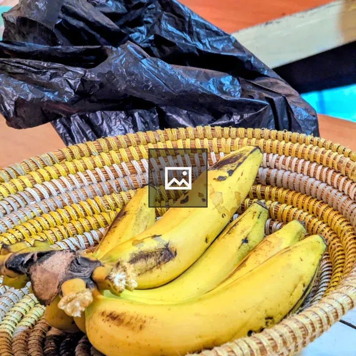 Banana bunch in a basket