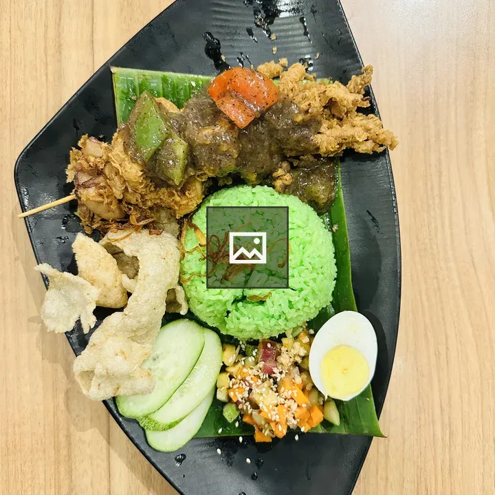 Plate with Yellow Rice and Egg