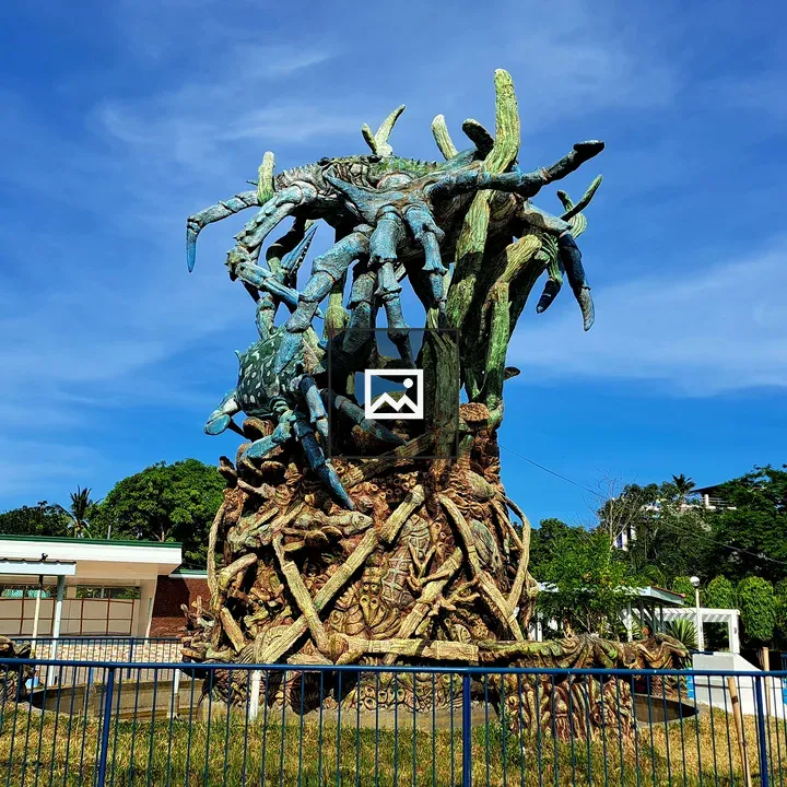 Crab Stone Carving in Plaza