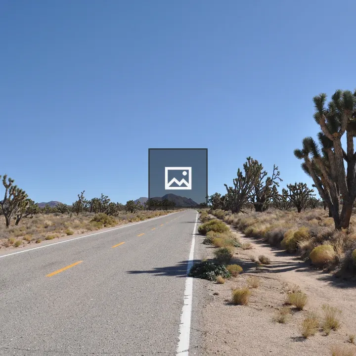 Empty road in Mojave Desert