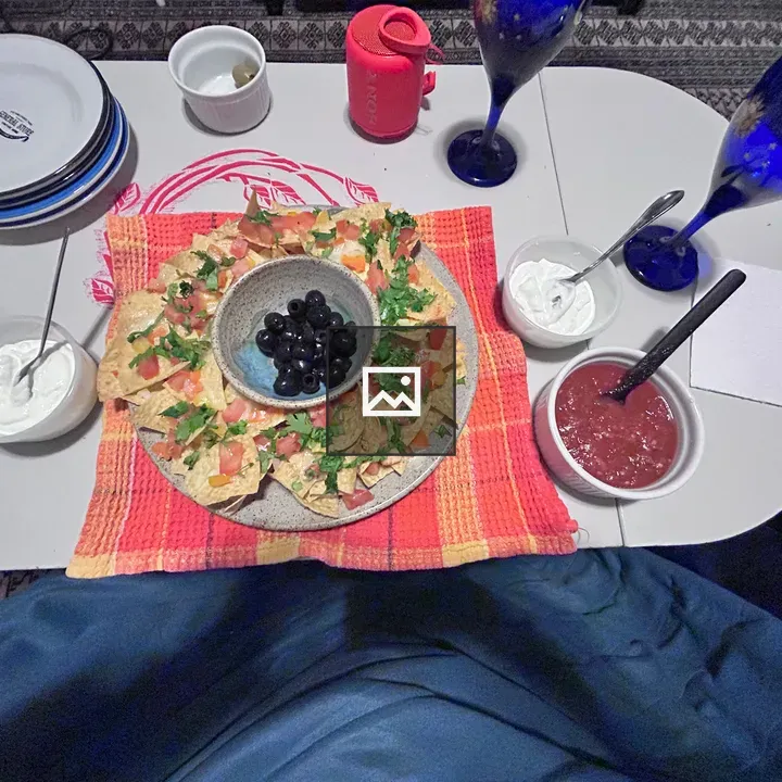 Nachos with Fresh Fruit Platter