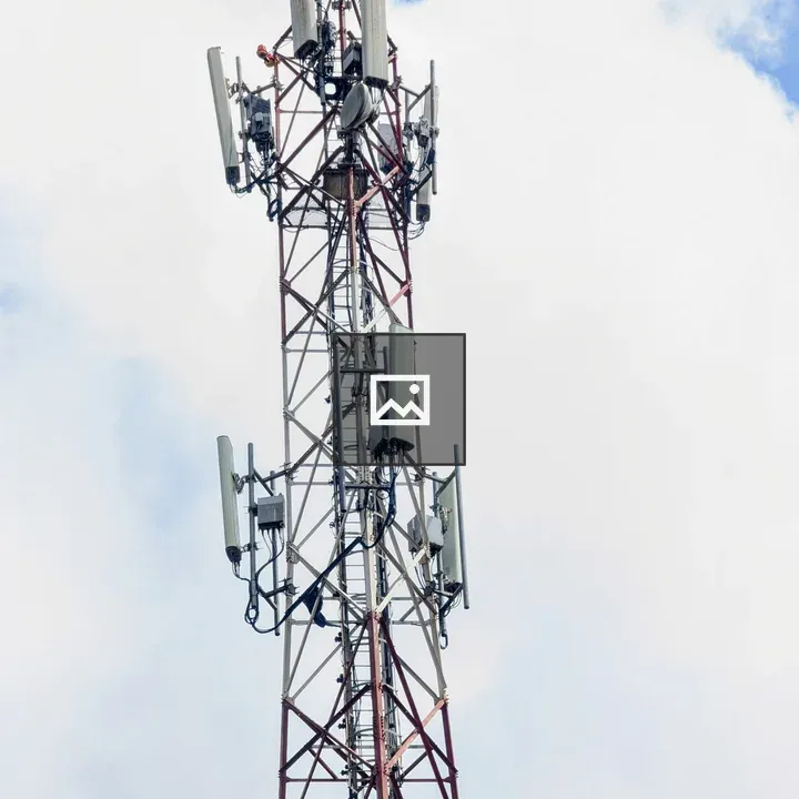 Communication tower with antennas