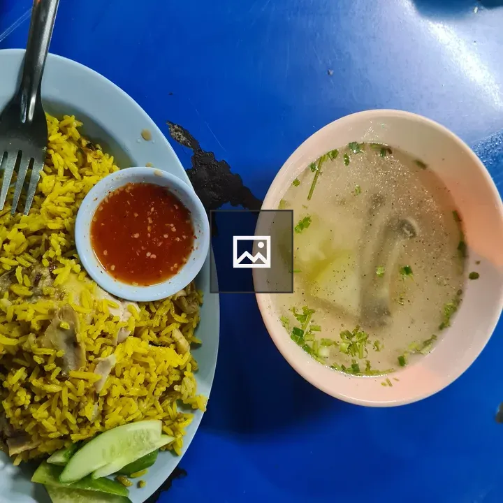 Rice Plate in Thai Street Food