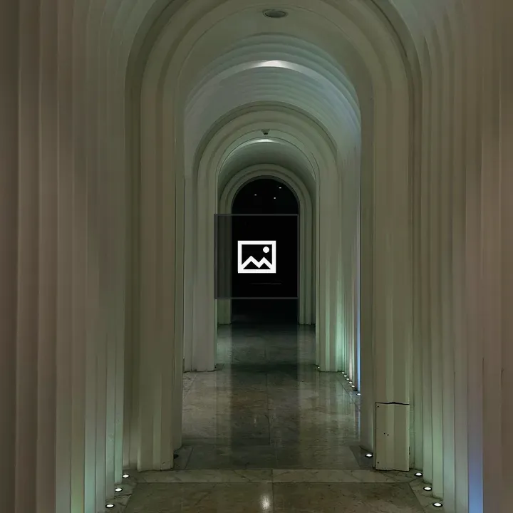 Arched Corridor with Curved Walls