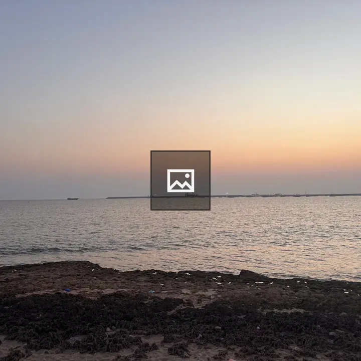 Rocky shore at sunset