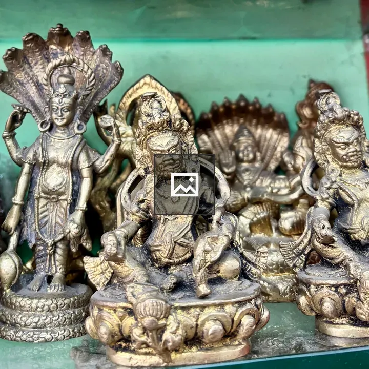 Intricately designed metallic statues