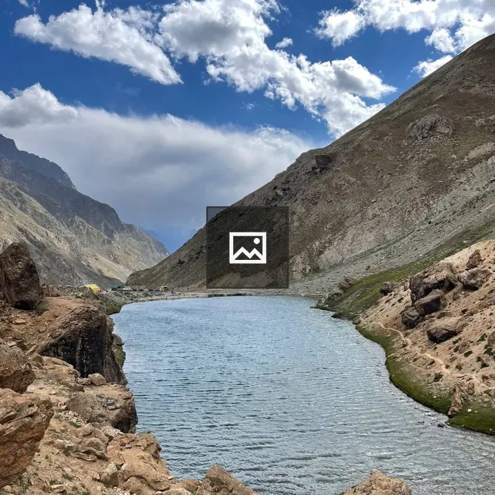 Mountains and River Portrait
