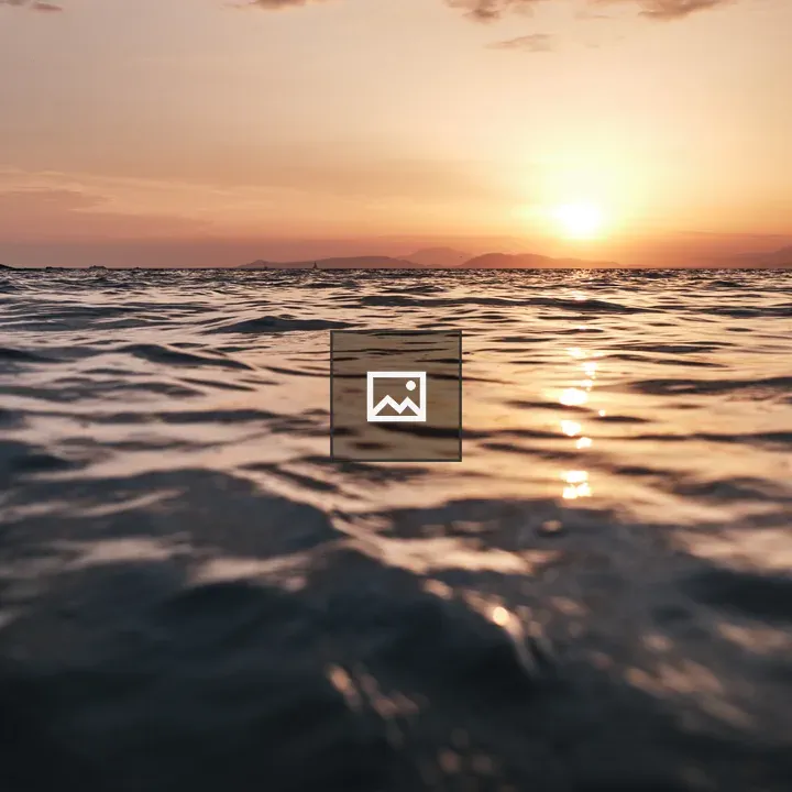 Greek ocean at sunset