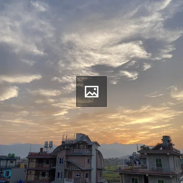 Suburban Sunset with Houses