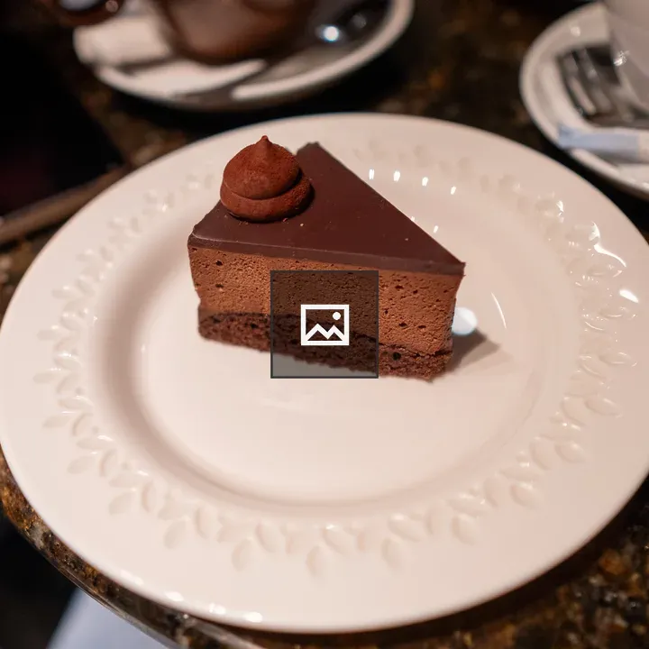 Slice of chocolate cake