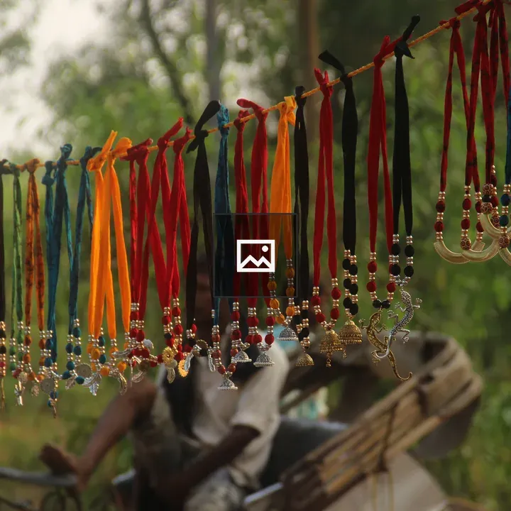 Garland with colorful beads