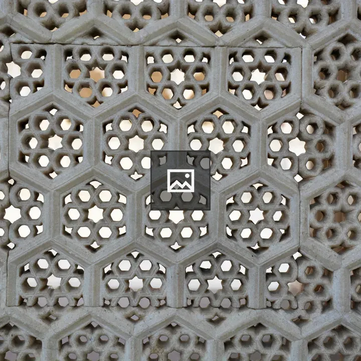 Intricately carved stone lattice