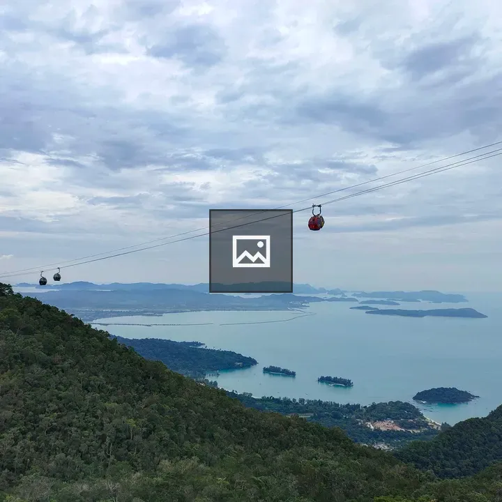 Gondola View Over Lake and Mountains