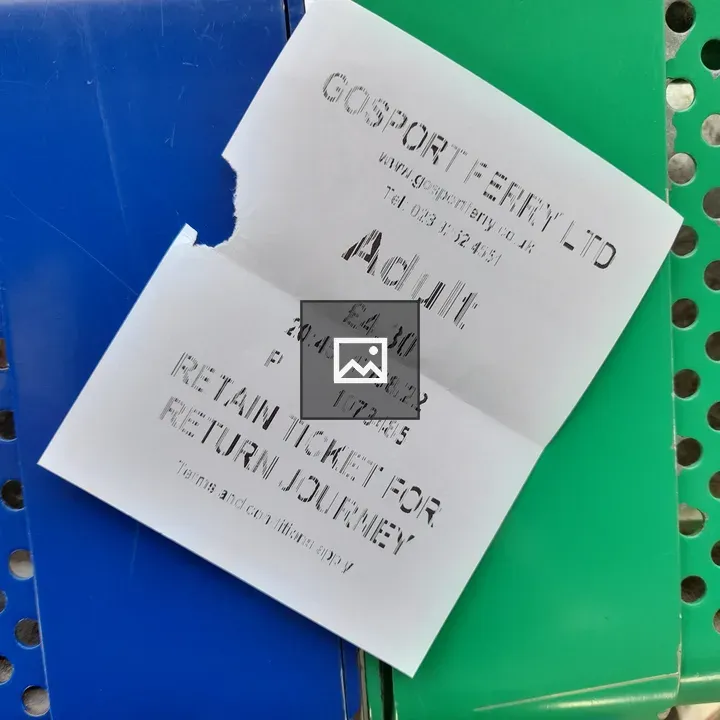 Used Gosport Ferry Ticket