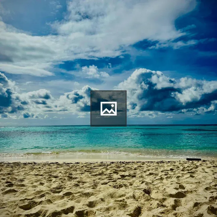 Playa with clear sand and blue sea