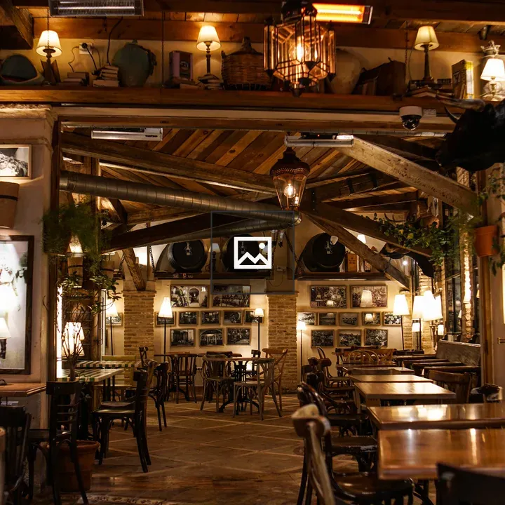 Rustic restaurant interior