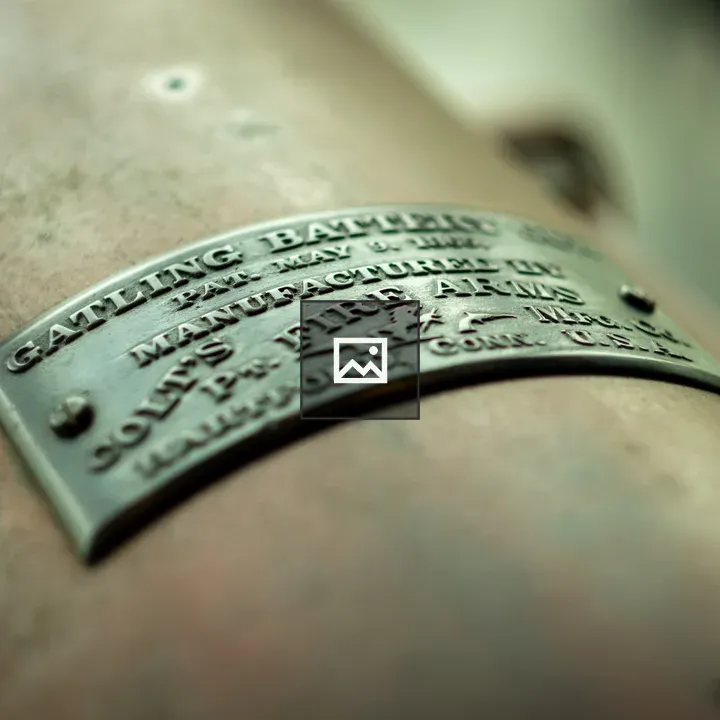 Gatling gun manufacturer plate