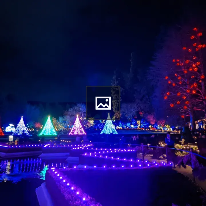 Holiday lights at Buchart Gardens
