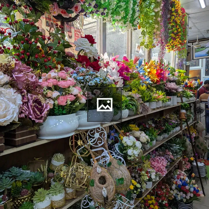 Artificial Flowers Displayed for Sale
