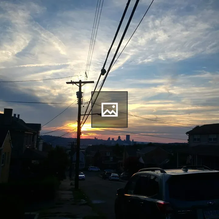 Sunset over downtown Pittsburgh