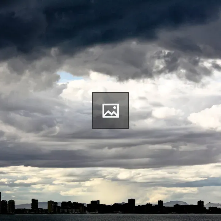 Clouds over Cabo de Palos town