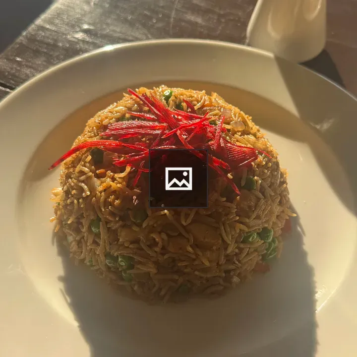 Fried rice in dome shape