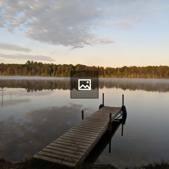 Dock on autumn lake