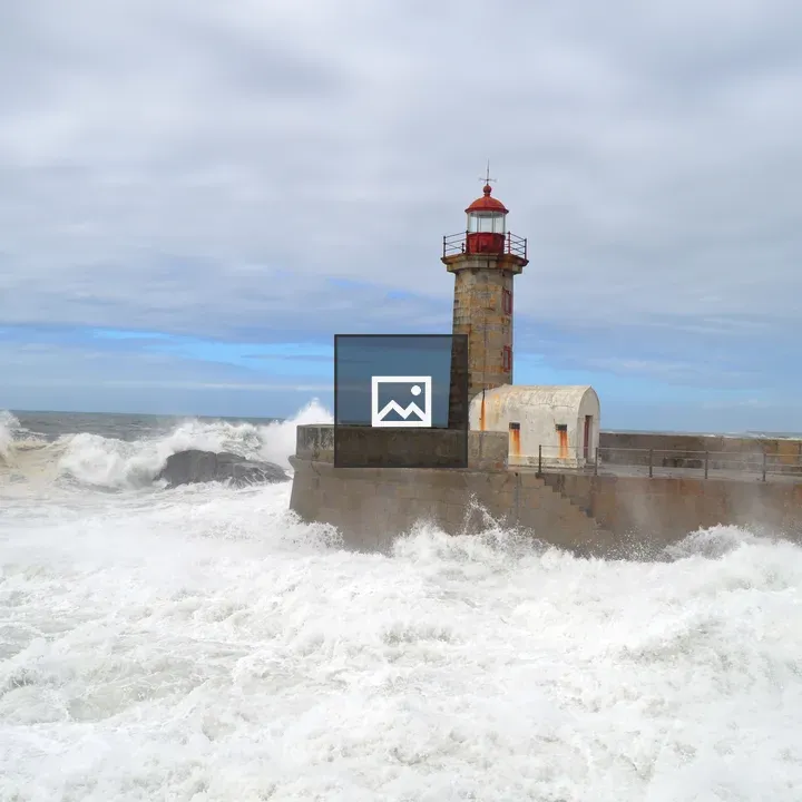 Lighthouse at Foz do Douro Beach