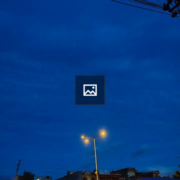 Night sky with power lines