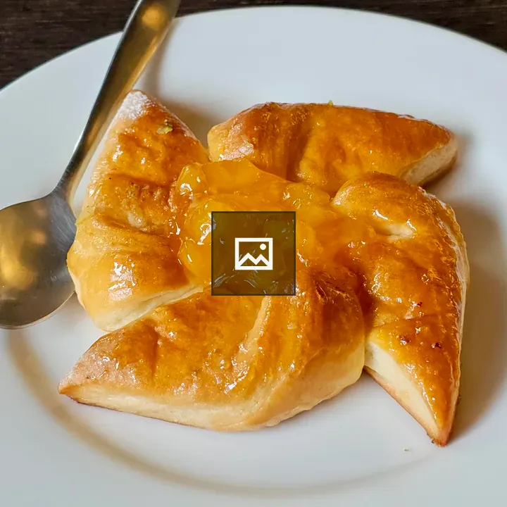 Danish pastry with fruit jam