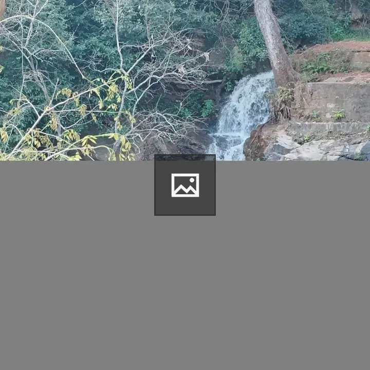 Waterfall Between Trees