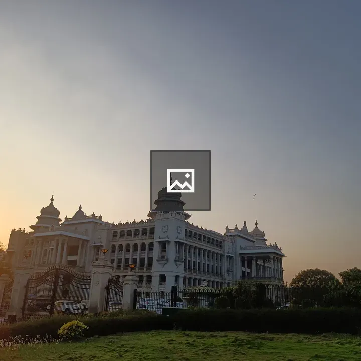 Sunset behind Ambedkar Vidhana Soudha