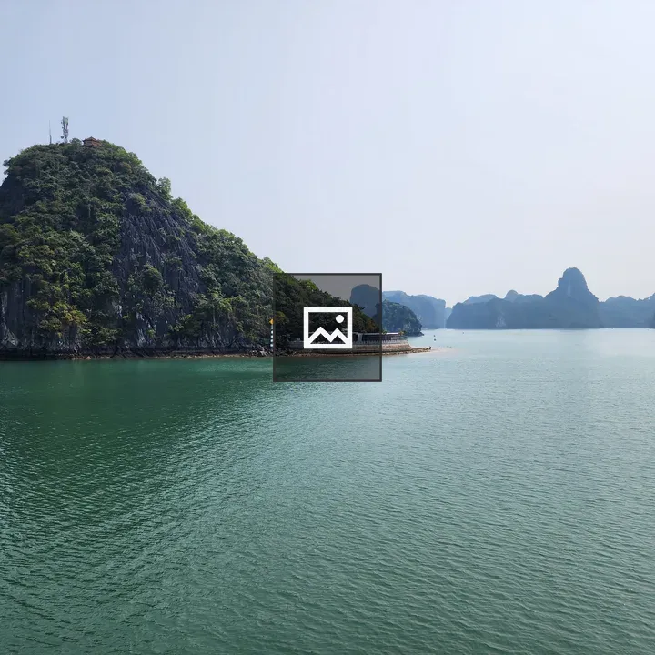 Lime stone hill in Ha Long Bay